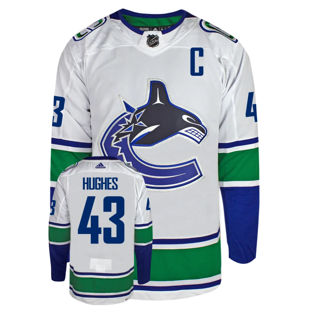 Quinn Hughes Vancouver Canucks Adidas Primegreen Authentic NHL Hockey Jersey     