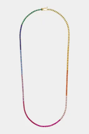 Rainbow Tennis Necklace