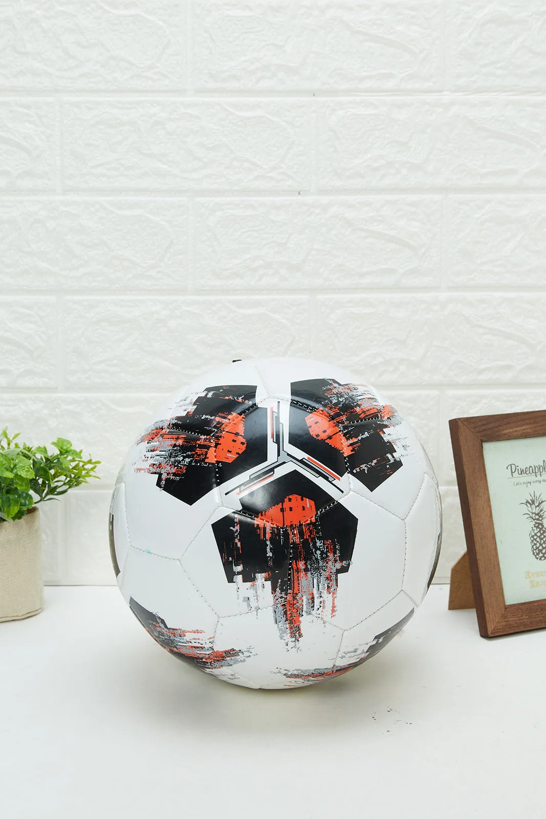 Red And Black Printed Football