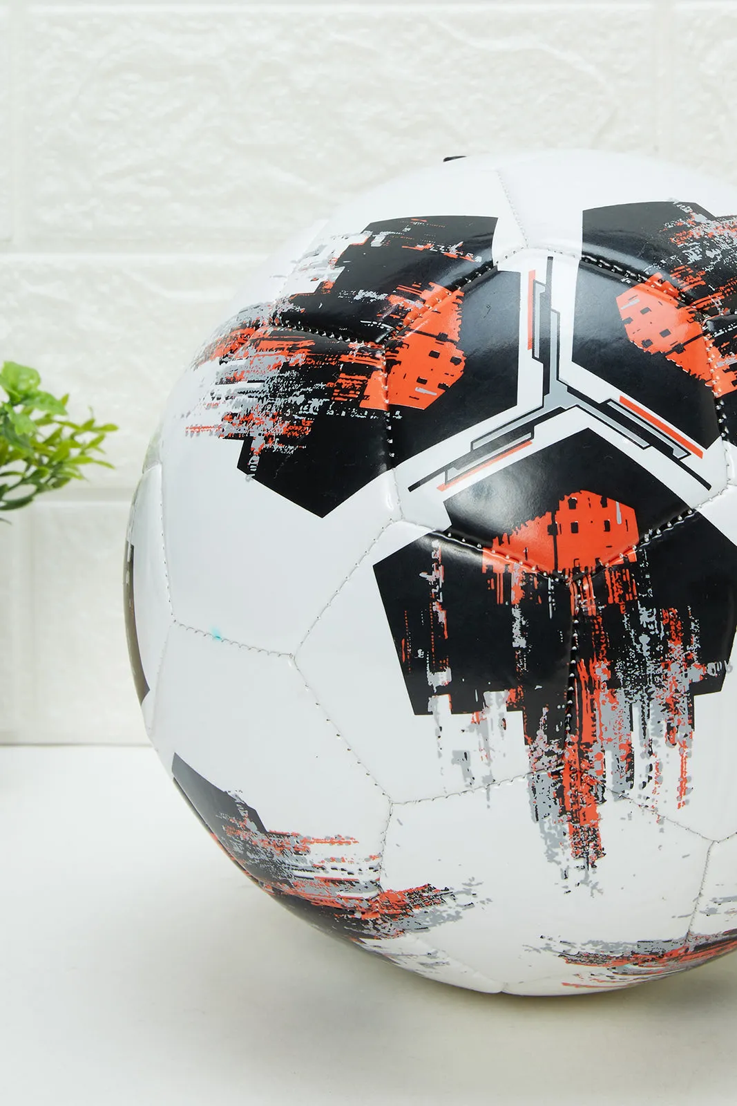 Red And Black Printed Football