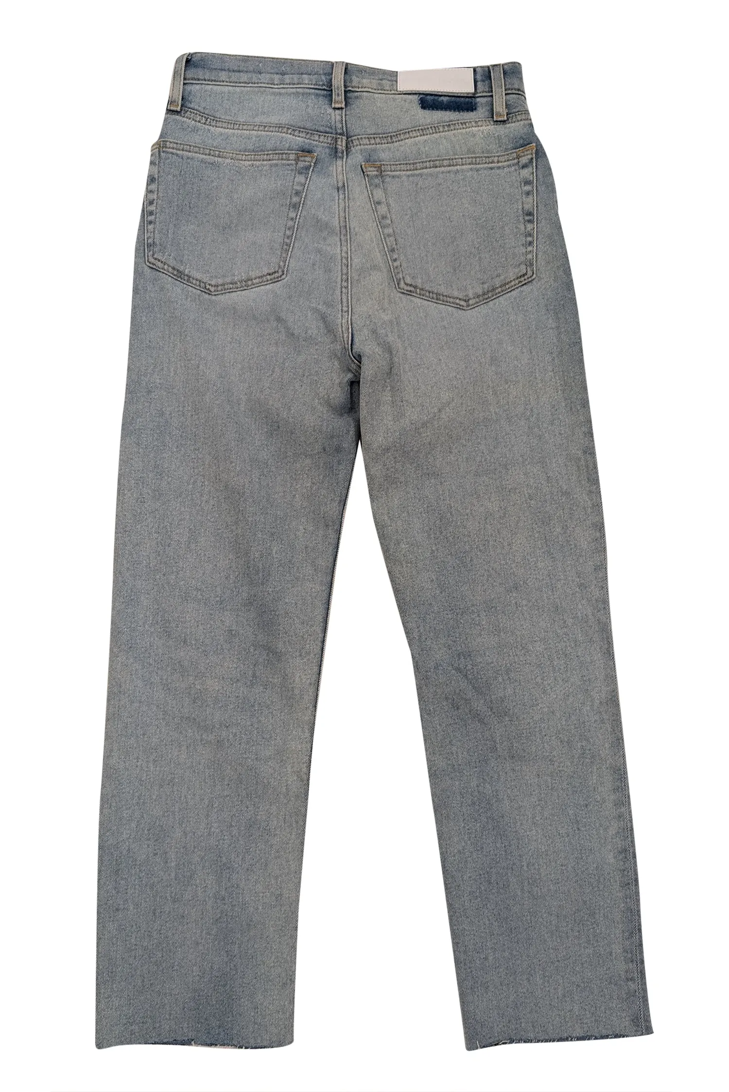 RE/DONE - Light Wash Straight Leg Jeans w/ Raw Hem Sz 4