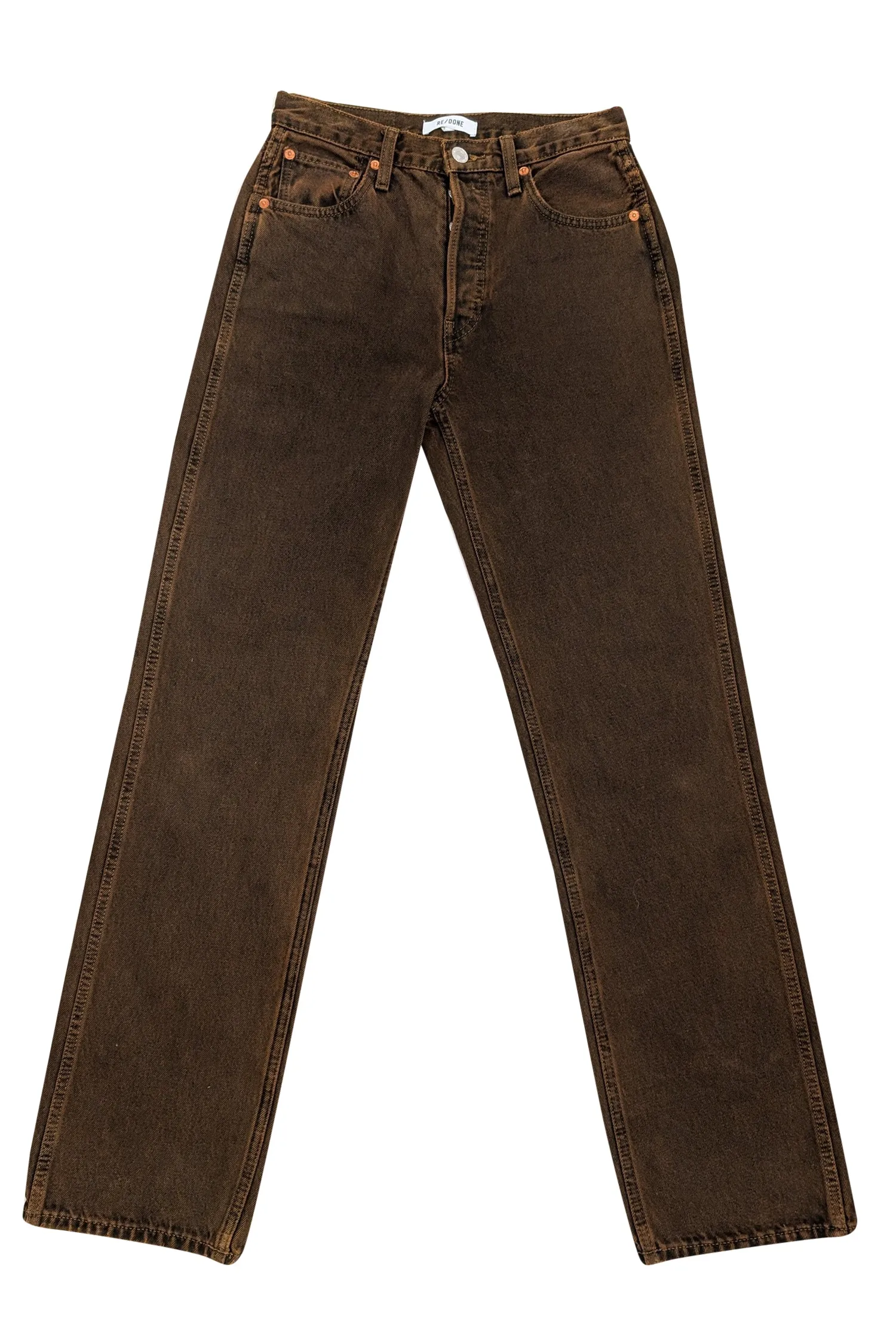 RE/DONE - Terracotta Brown 90s High Rise Loose Jeans Sz 0