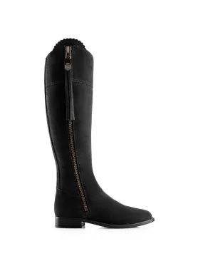 Regina black Flat Knee-high Boots        - Sporting Fit