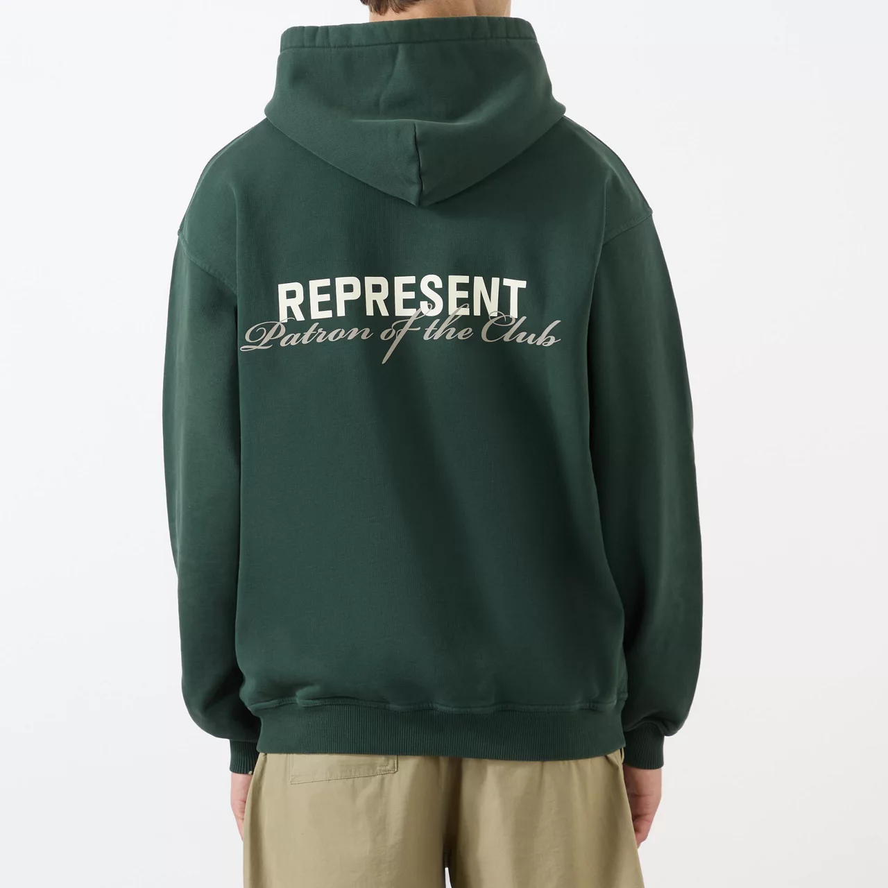 REPRESENT Patron Logo Drawstring Hoodie - Dark Green