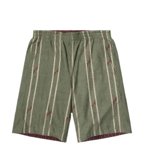 REVERSIBLE BASKETBALL SHORT OLIVE/RED | Bodega