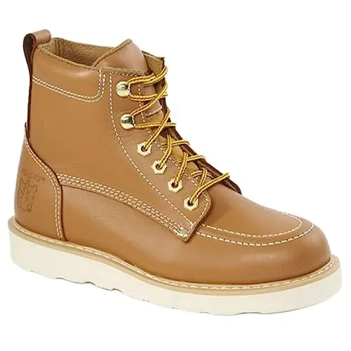 Rhino 62T06 6 inch Moc toe Leather Work Boot - Butternut 6