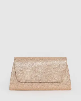 Rose Gold Leaha Evening Clutch Bag