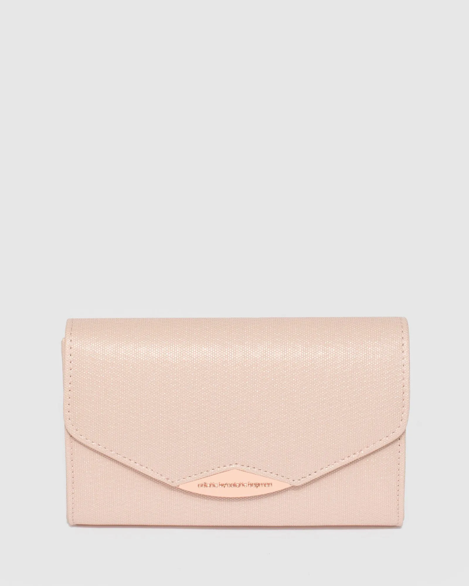 Rose Gold Madi Envelope Clutch Bag