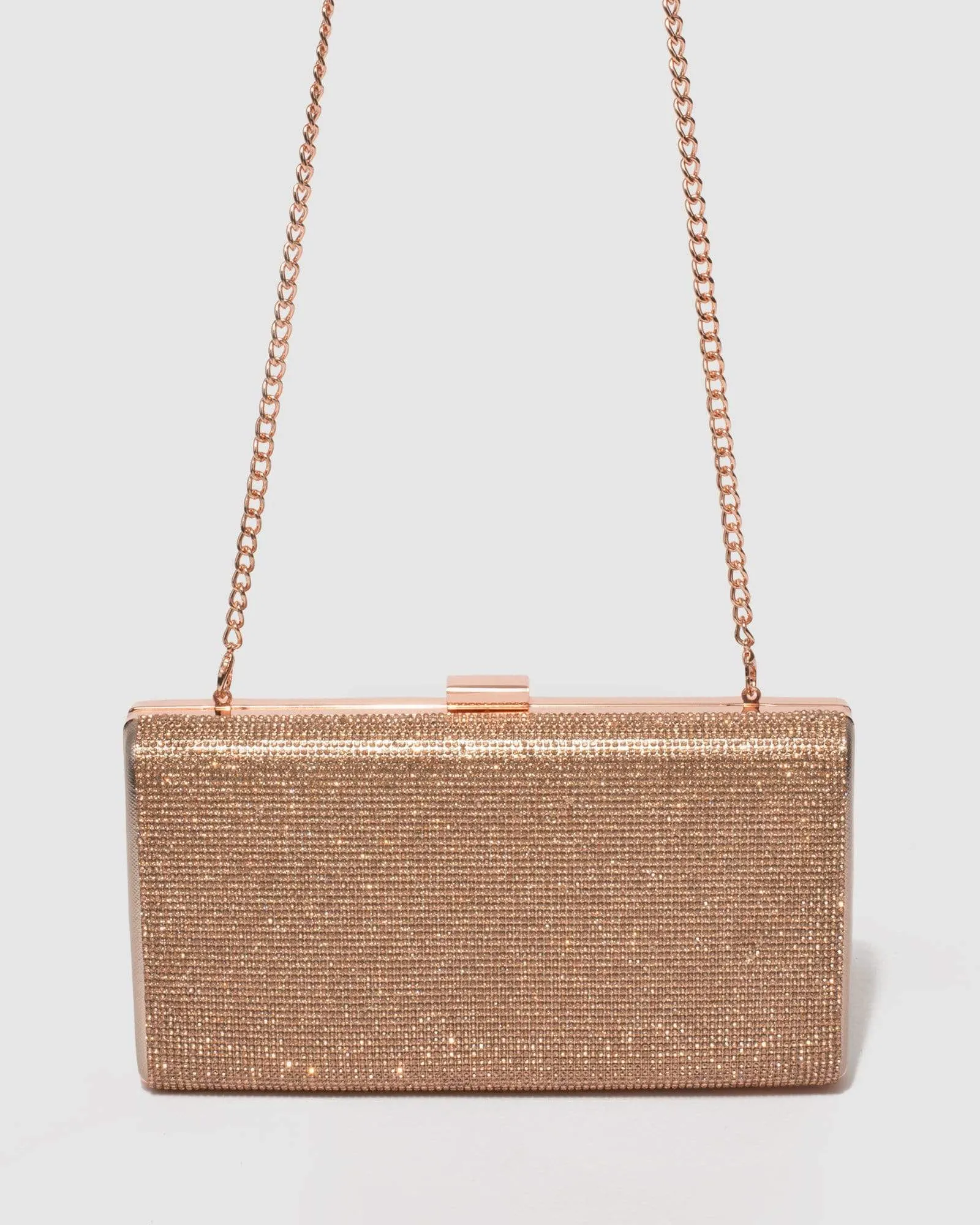 Rose Gold Margot Hardcase Clutch Bag