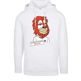 Rugby Vintage - England Bored Lion Hoodie - White