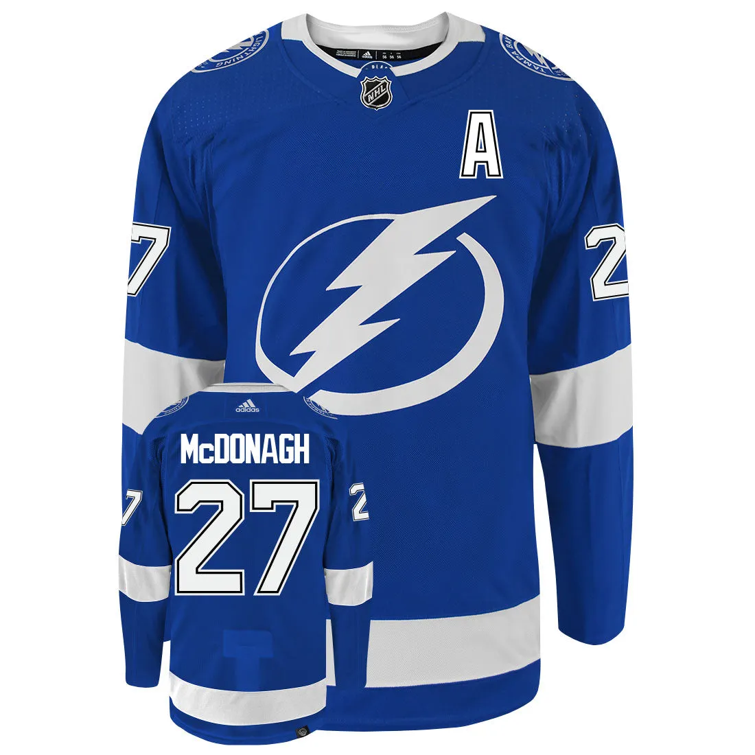 Ryan McDonagh Tampa Bay Lightning Adidas Primegreen Authentic NHL Hockey Jersey     