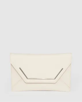 Samantha Square Nude Clutch Bag