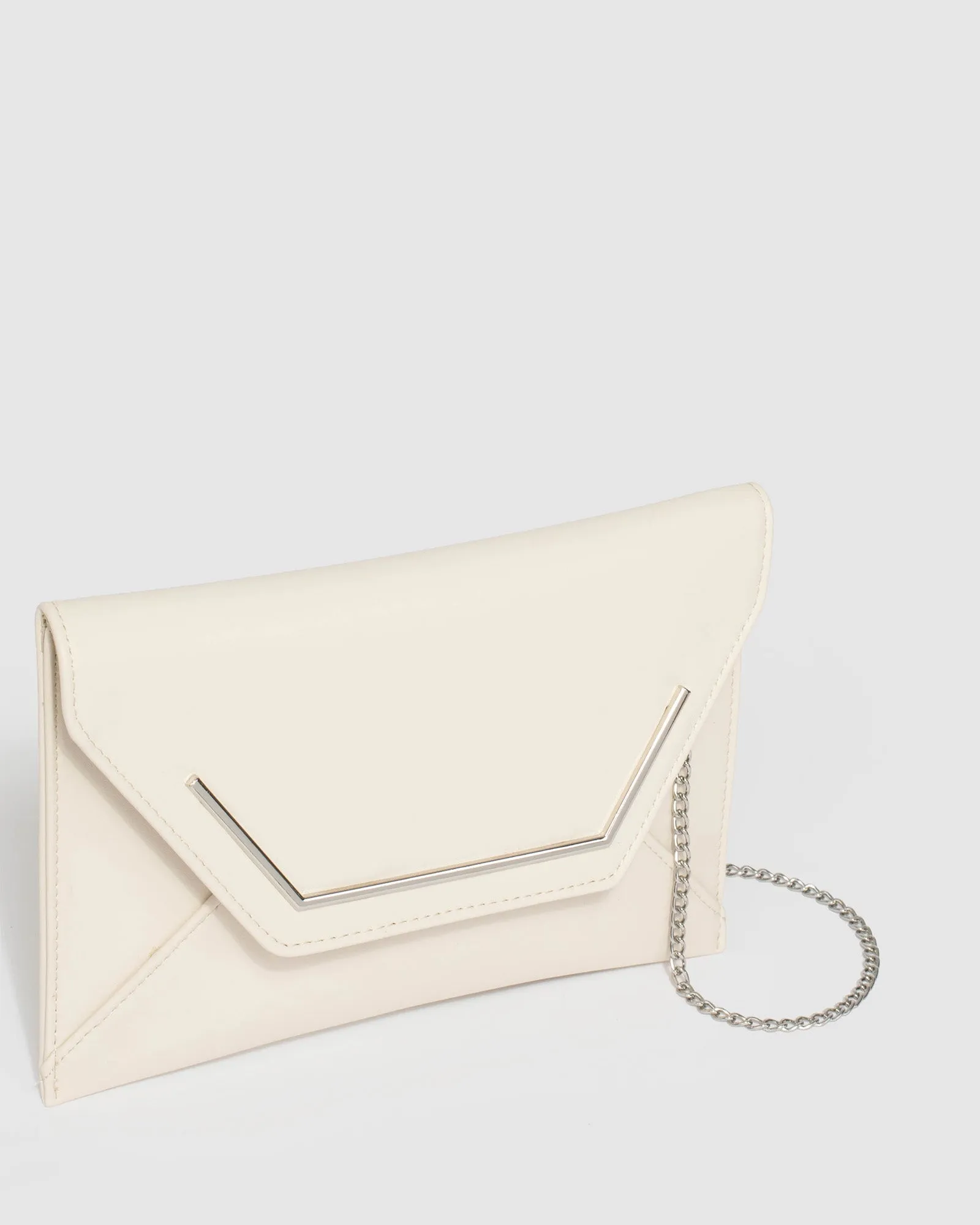 Samantha Square Nude Clutch Bag