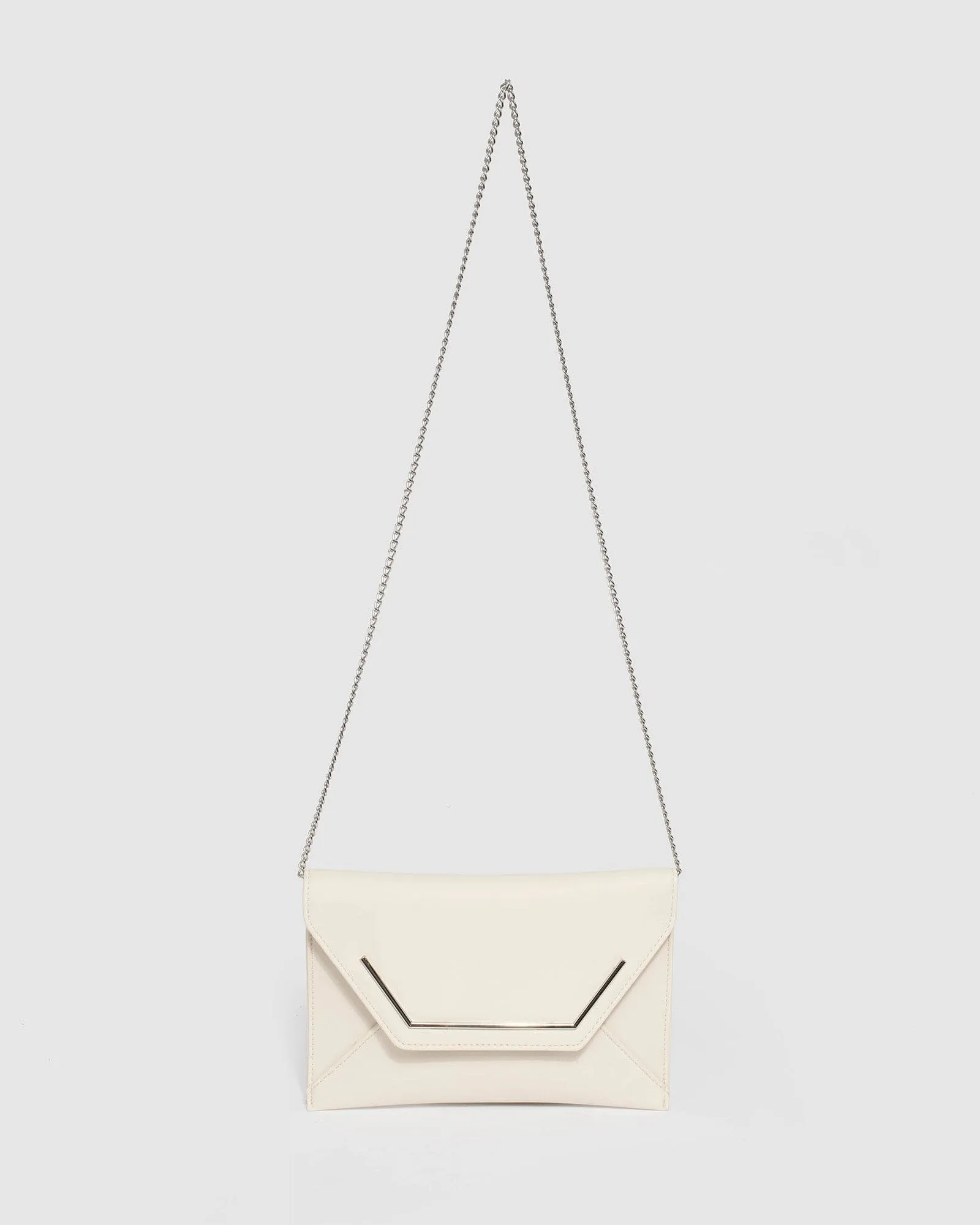 Samantha Square Nude Clutch Bag