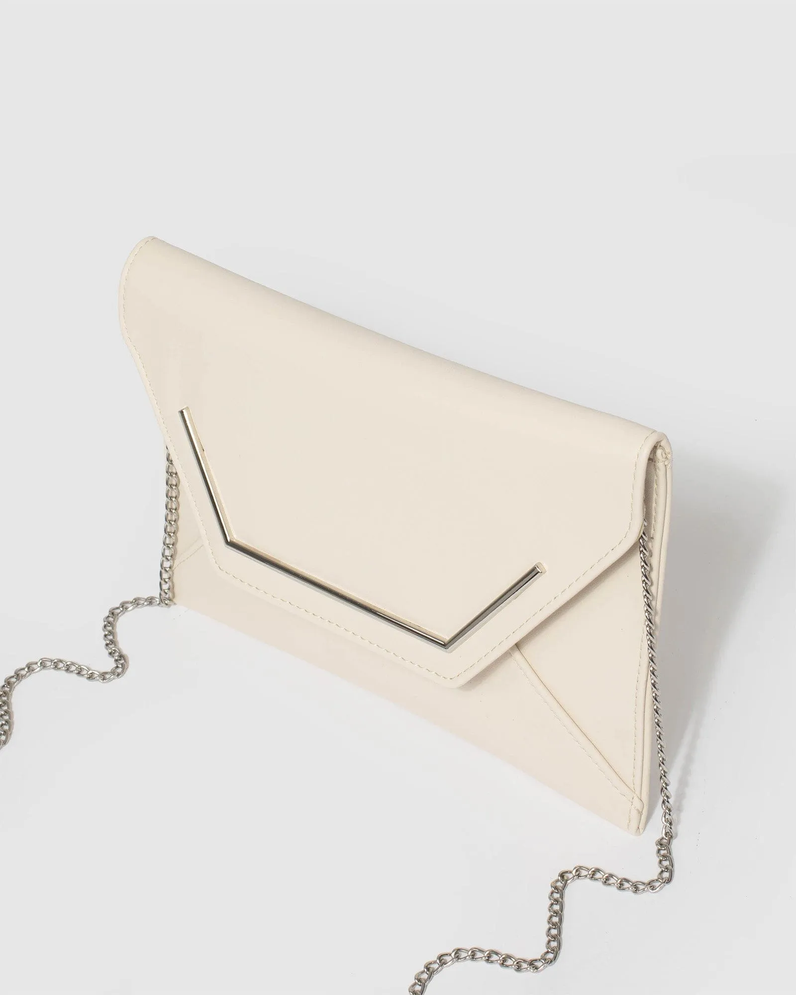 Samantha Square Nude Clutch Bag