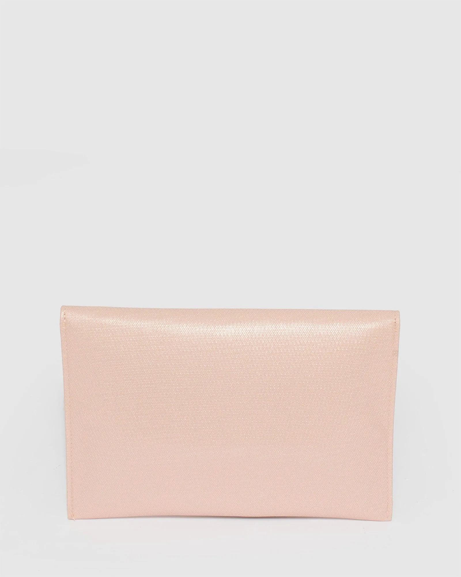 Samantha Square Rose Gold Clutch Bag