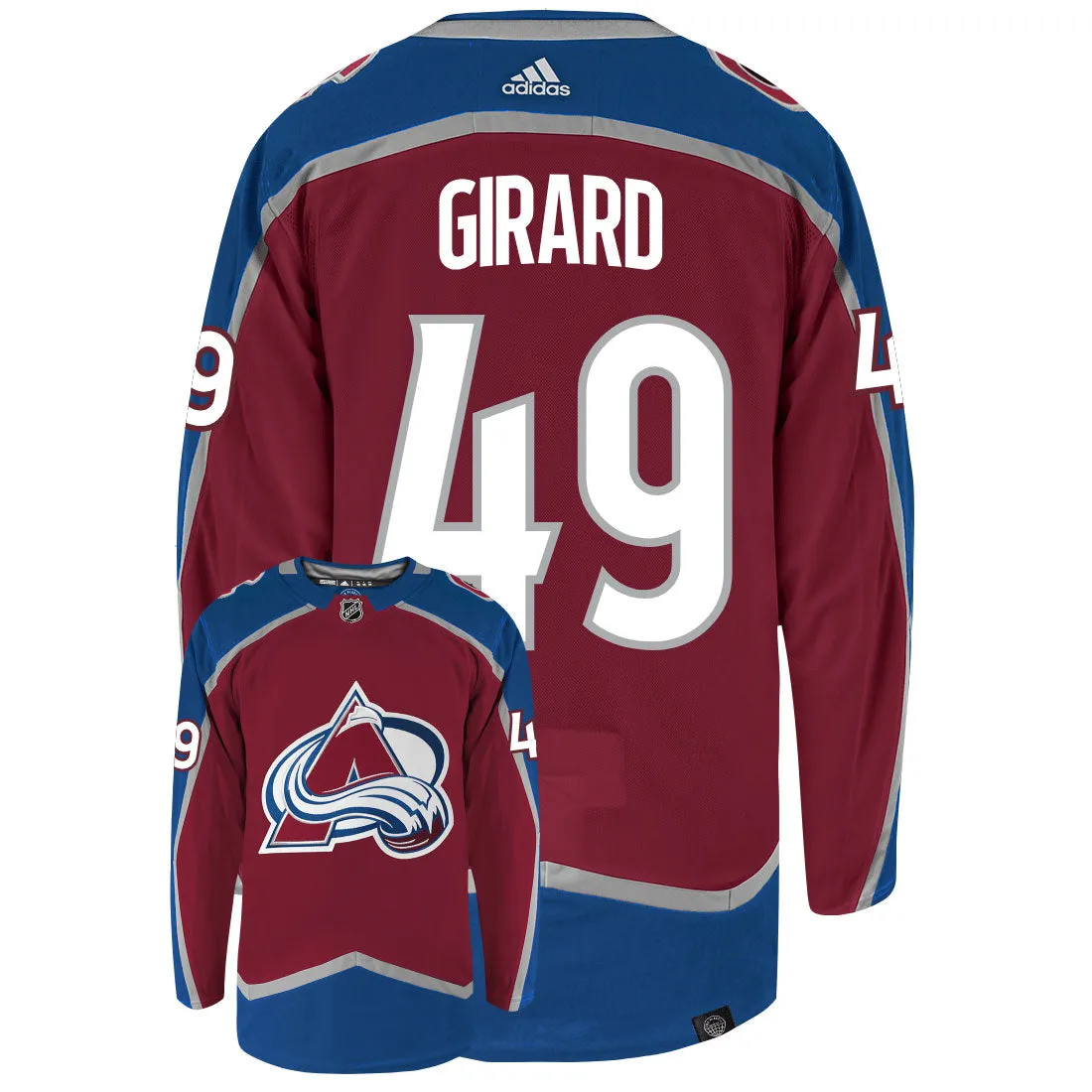 Samuel Girard Colorado Avalanche Adidas Primegreen Authentic NHL Hockey Jersey     