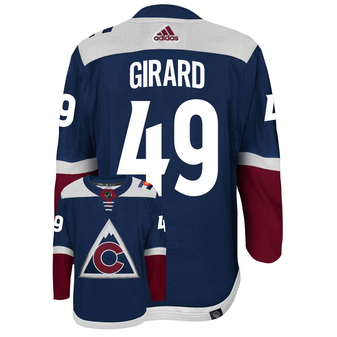 Samuel Girard Colorado Avalanche Adidas Primegreen Authentic NHL Hockey Jersey     