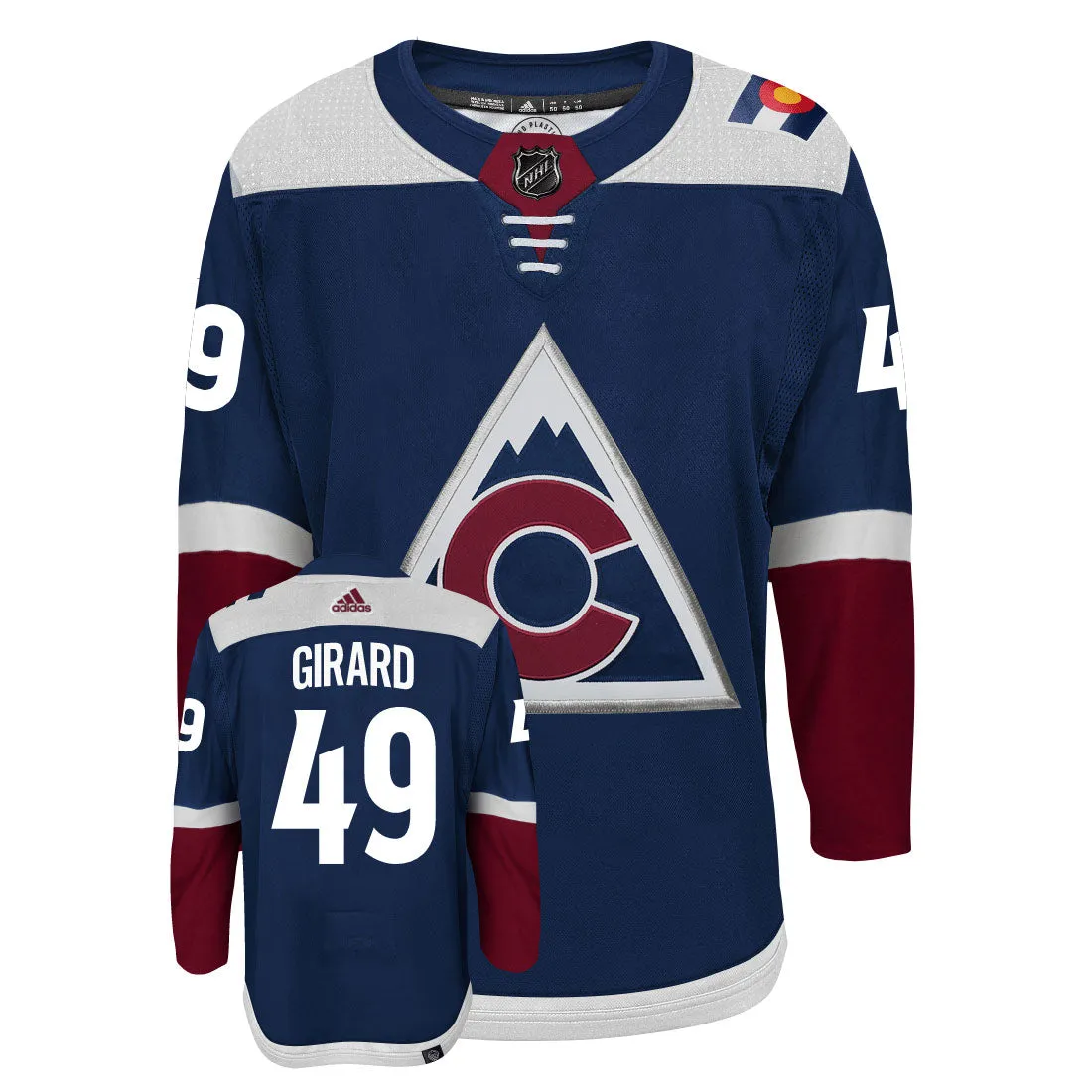 Samuel Girard Colorado Avalanche Adidas Primegreen Authentic NHL Hockey Jersey     