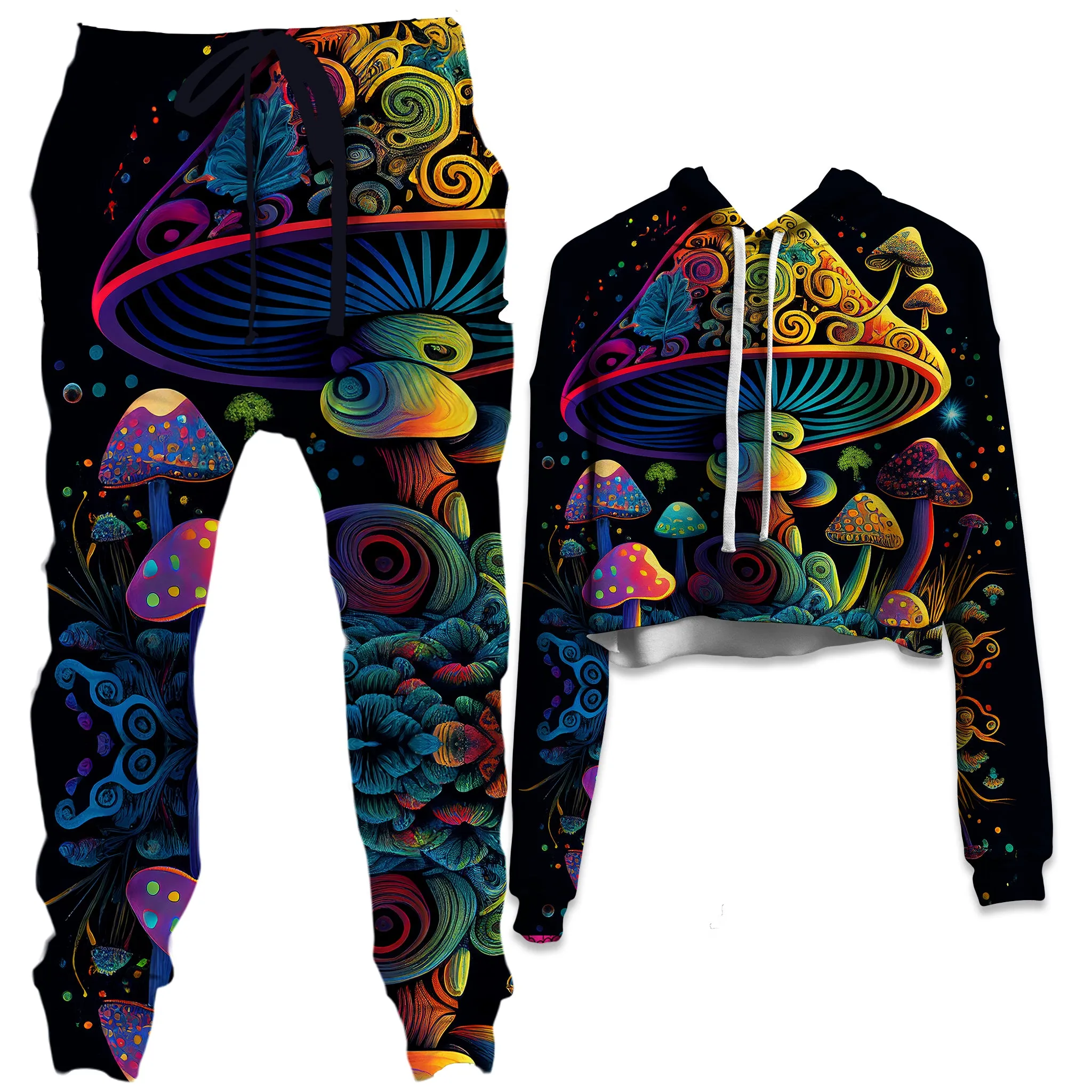 Shroom Melt Crop Hoodie and Joggers Combo