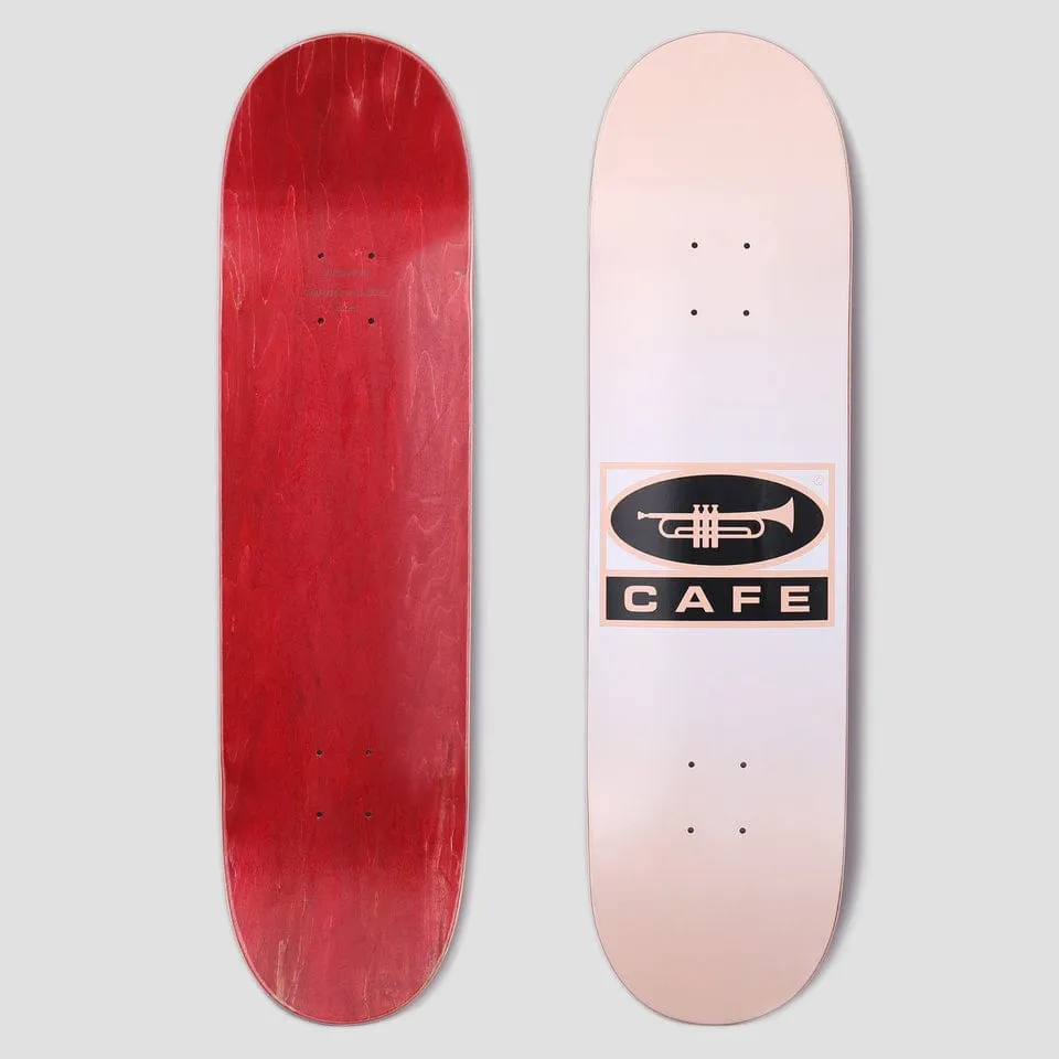 Skateboard Cafe 8.6 Trumpet Logo Skateboard Deck Peach / White Fade