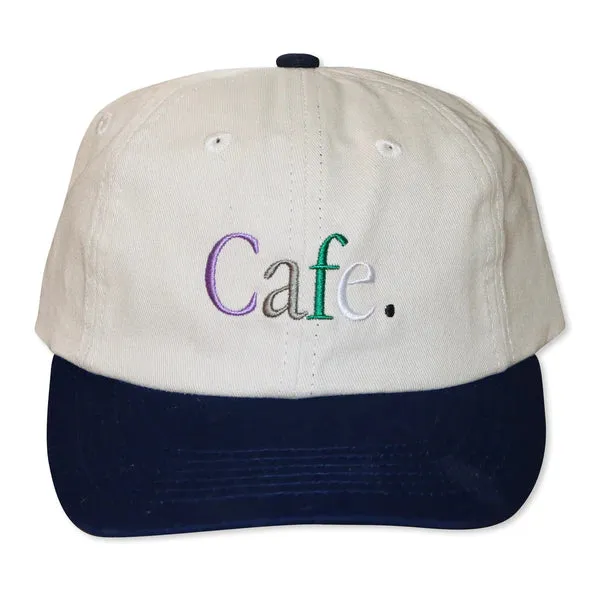 Skateboard Cafe JLH 6 Panel Cap - Cream / Navy