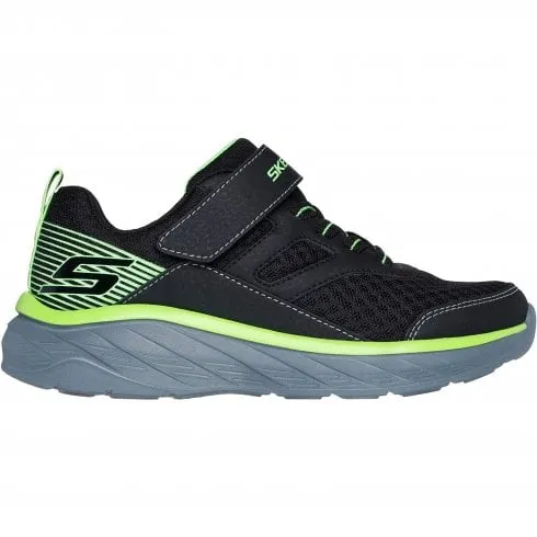 Skechers Boundless | Black/Lime | Boy's Sporty Sneakers