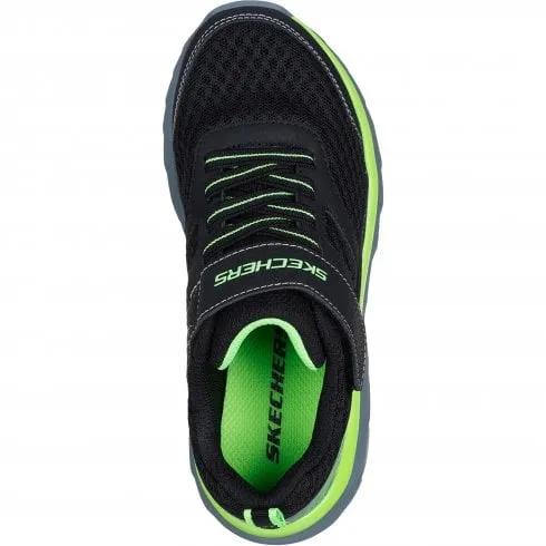 Skechers Boundless | Black/Lime | Boy's Sporty Sneakers