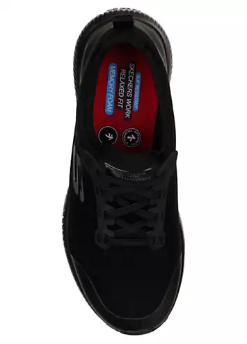 Skechers Work Black Slip Resistant Squad SR Trainers | Kaleidoscope