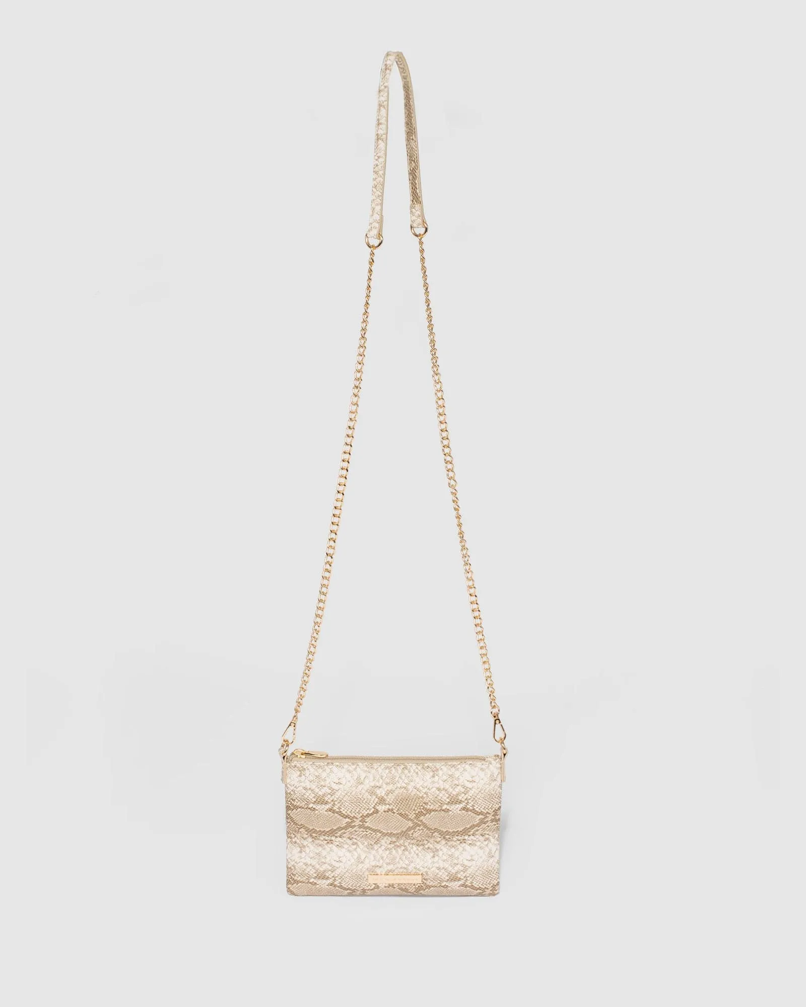 Snake Print Kelly Envelope Clutch Bag