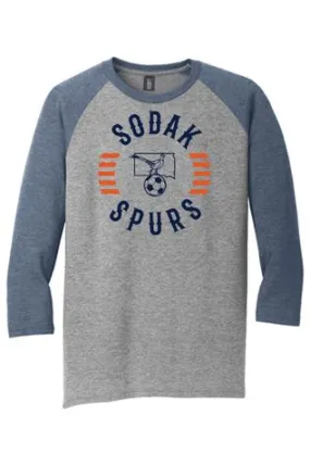 SoDak Spurs Soccer Club Men's 3/4 Sleeve Tee