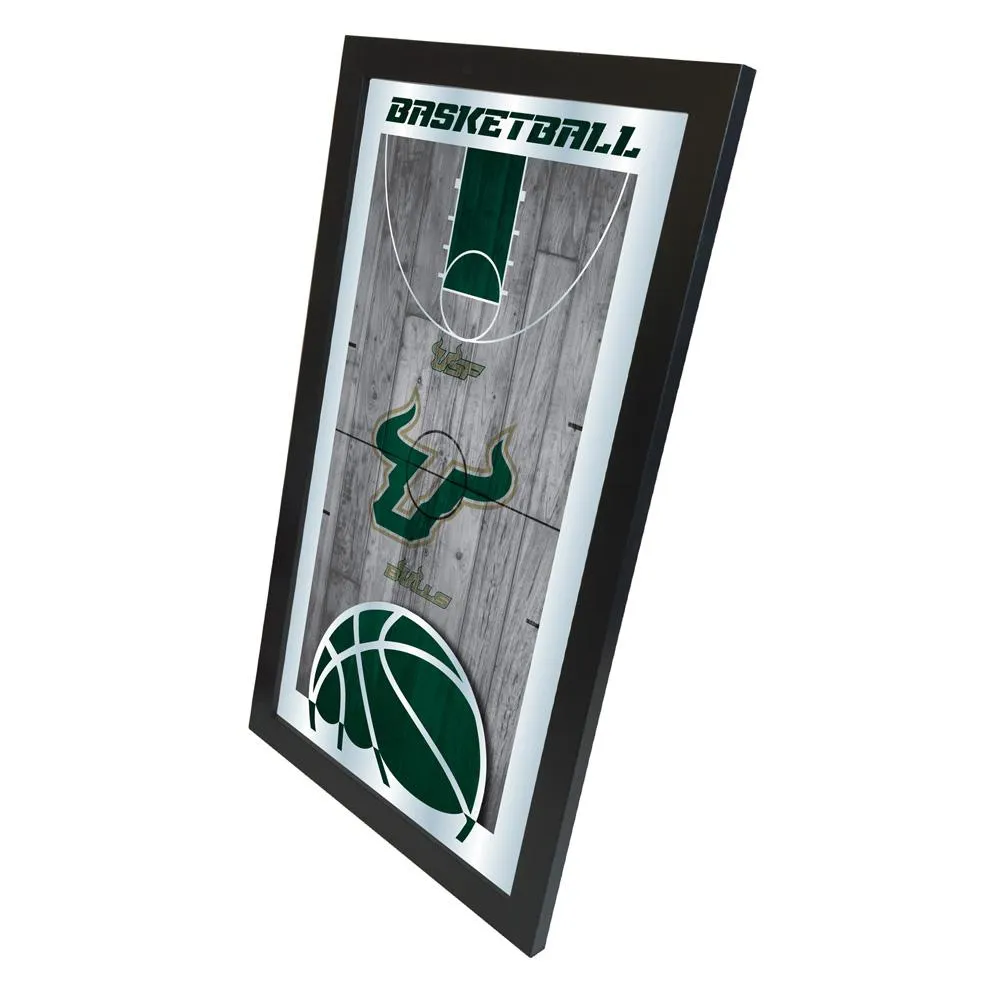 South Florida Bulls HBS Basketball Framed Hanging Glass Wall Mirror (26x15)