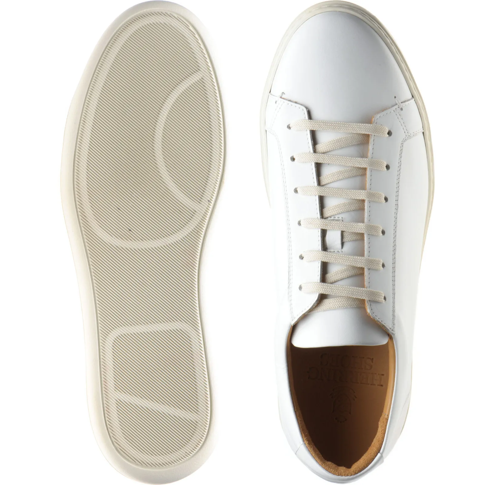 Split leather rubber-soled trainers