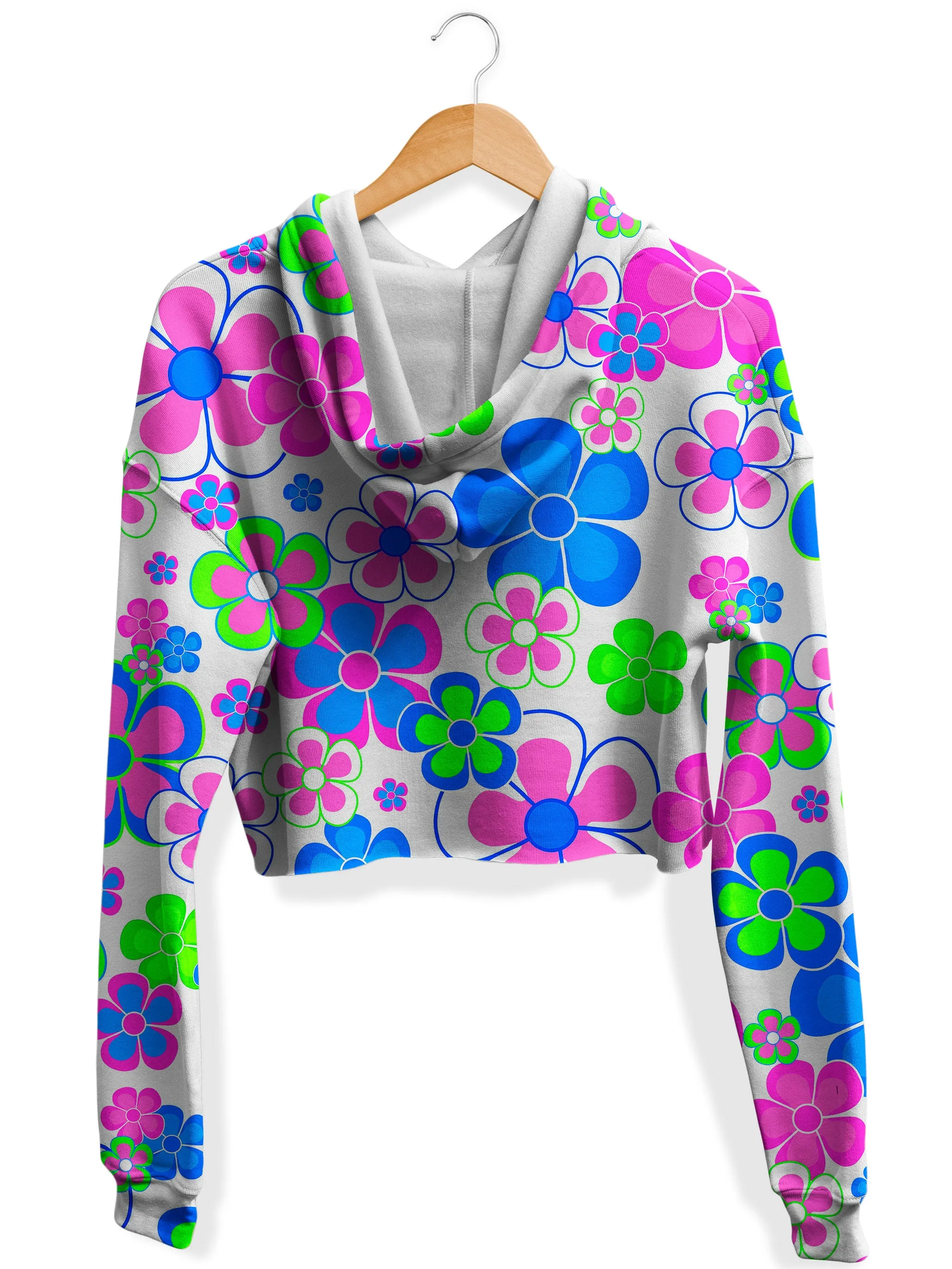 Spring in Bloom Fleece Crop Hoodie