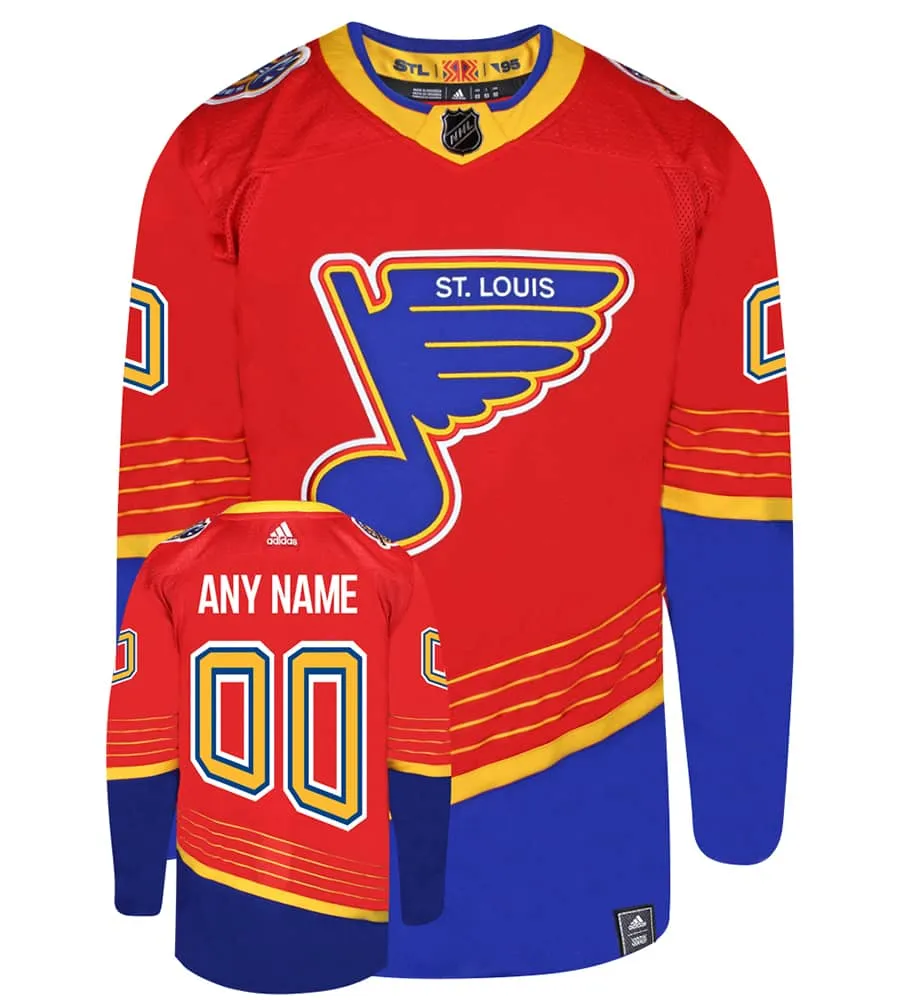 St. Louis Blues Reverse Retro Adidas Authentic NHL Hockey Jersey     