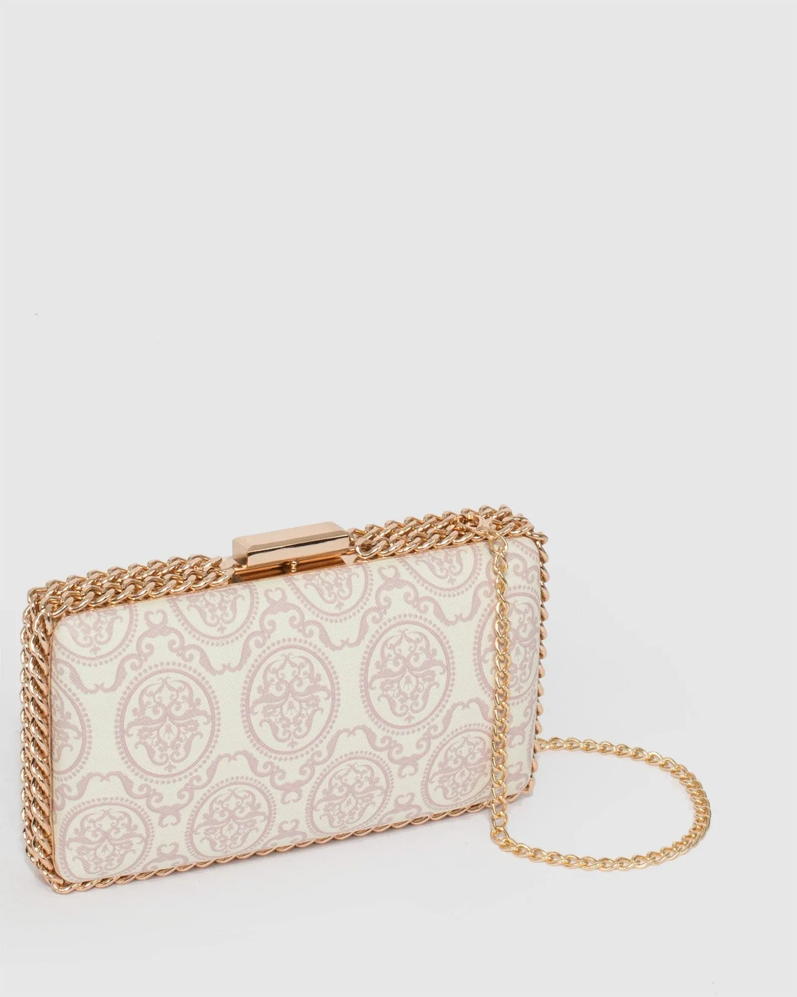 Steph Chain Print Clutch Bag