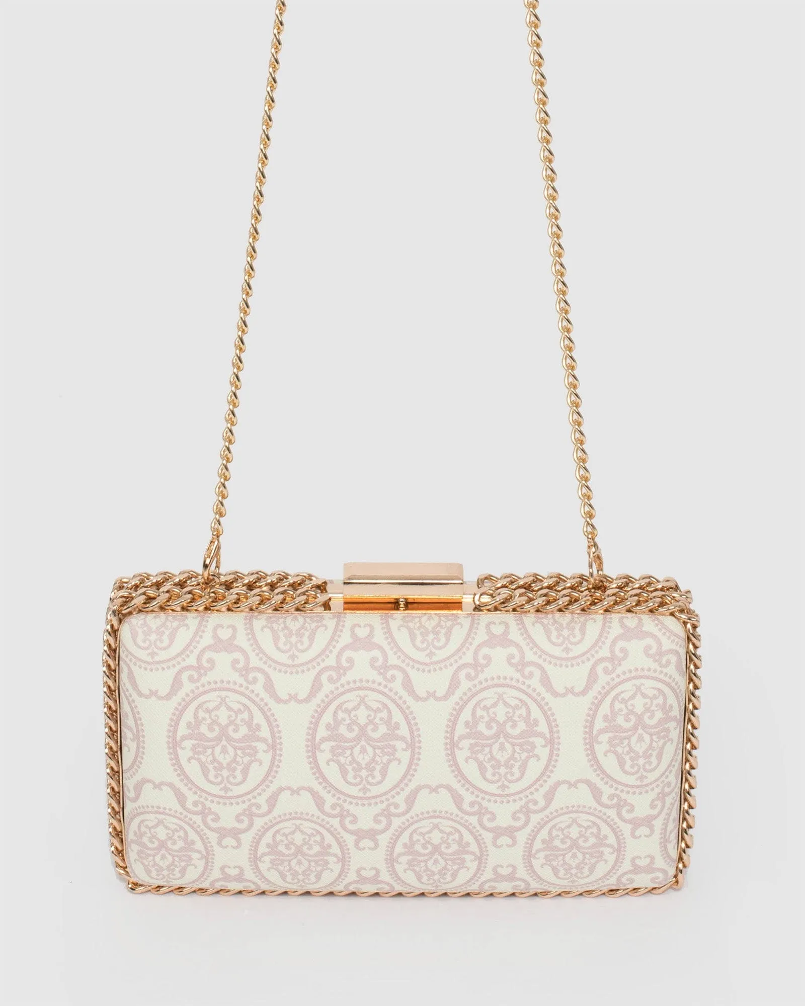 Steph Chain Print Clutch Bag