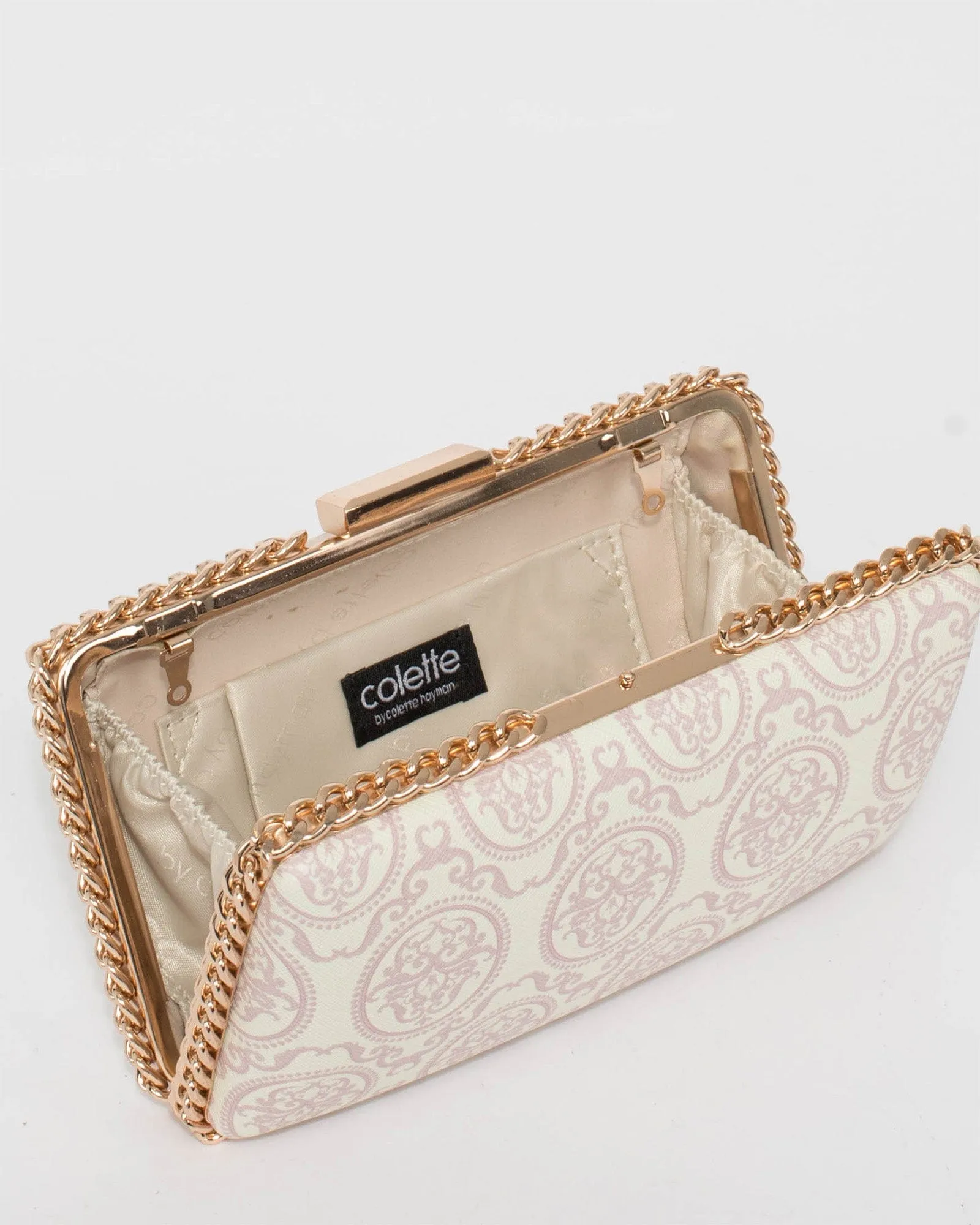 Steph Chain Print Clutch Bag