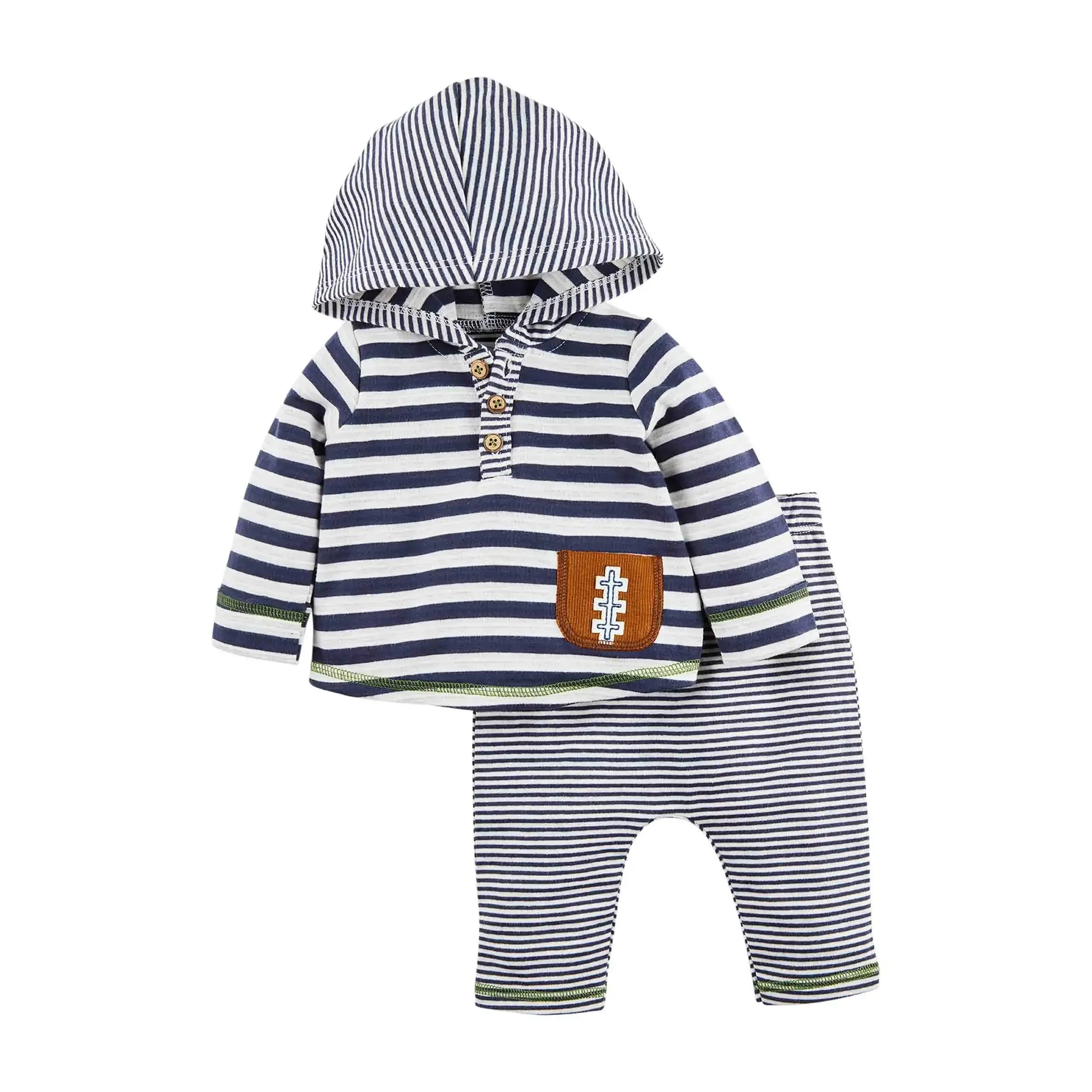 Striped Football Two-Piece Set