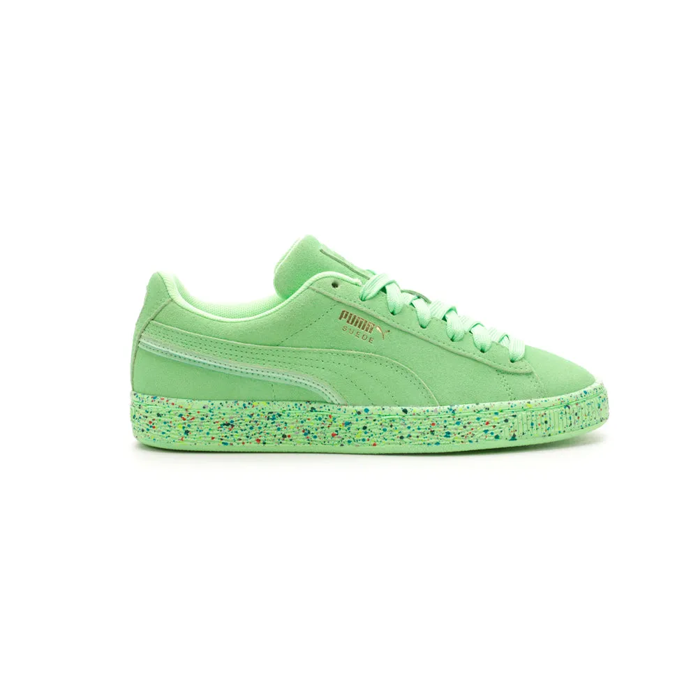 Suede Mono Triplex Neon Lace Up Sneakers (Big Kid)