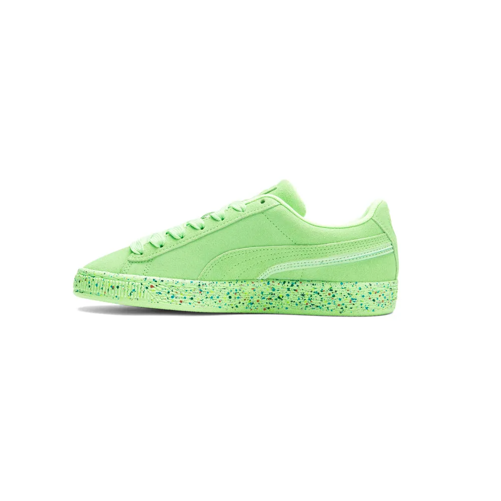 Suede Mono Triplex Neon Lace Up Sneakers (Big Kid)