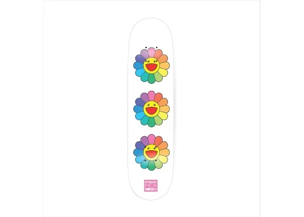 Takashi Murakami x Takashi Murakami 3 Flower Skateboard Deck Multi