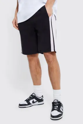 Tall Basketball Side Stripe Towelling Short | boohooMAN UK