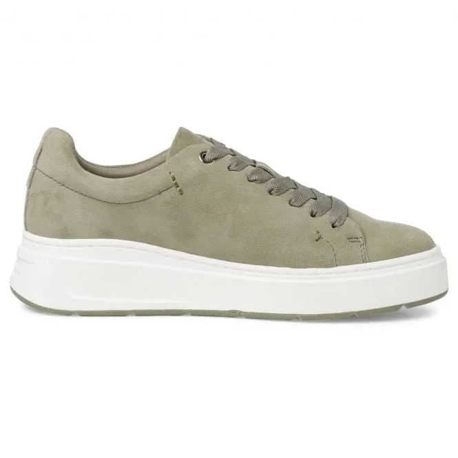 Tamaris  Womens 1-23700-28 763 Pistacchio Leather Trainers