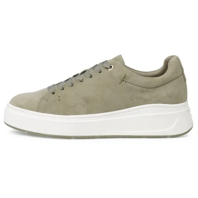 Tamaris  Womens 1-23700-28 763 Pistacchio Leather Trainers