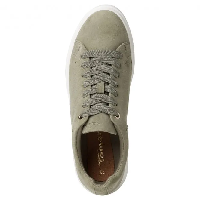 Tamaris  Womens 1-23700-28 763 Pistacchio Leather Trainers