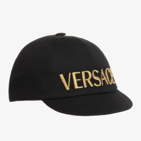 Teen Black Twill Baseball Cap