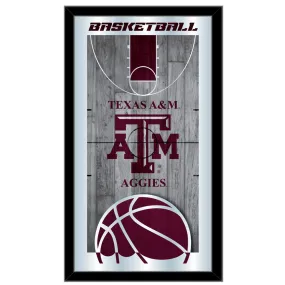 Texas A&M Aggies HBS Basketball Framed Hanging Glass Wall Mirror (26x15)