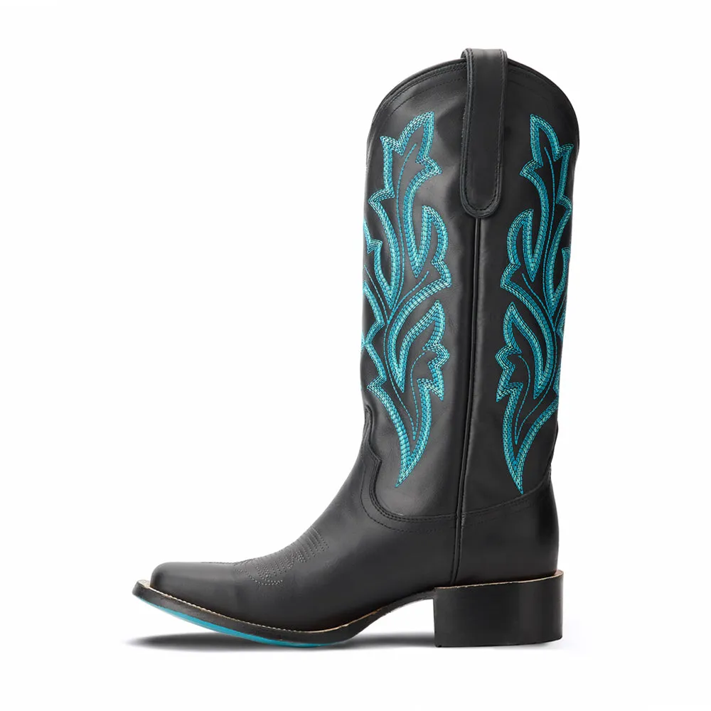 The Classic Embroidered Square Toe Cowboy Boots