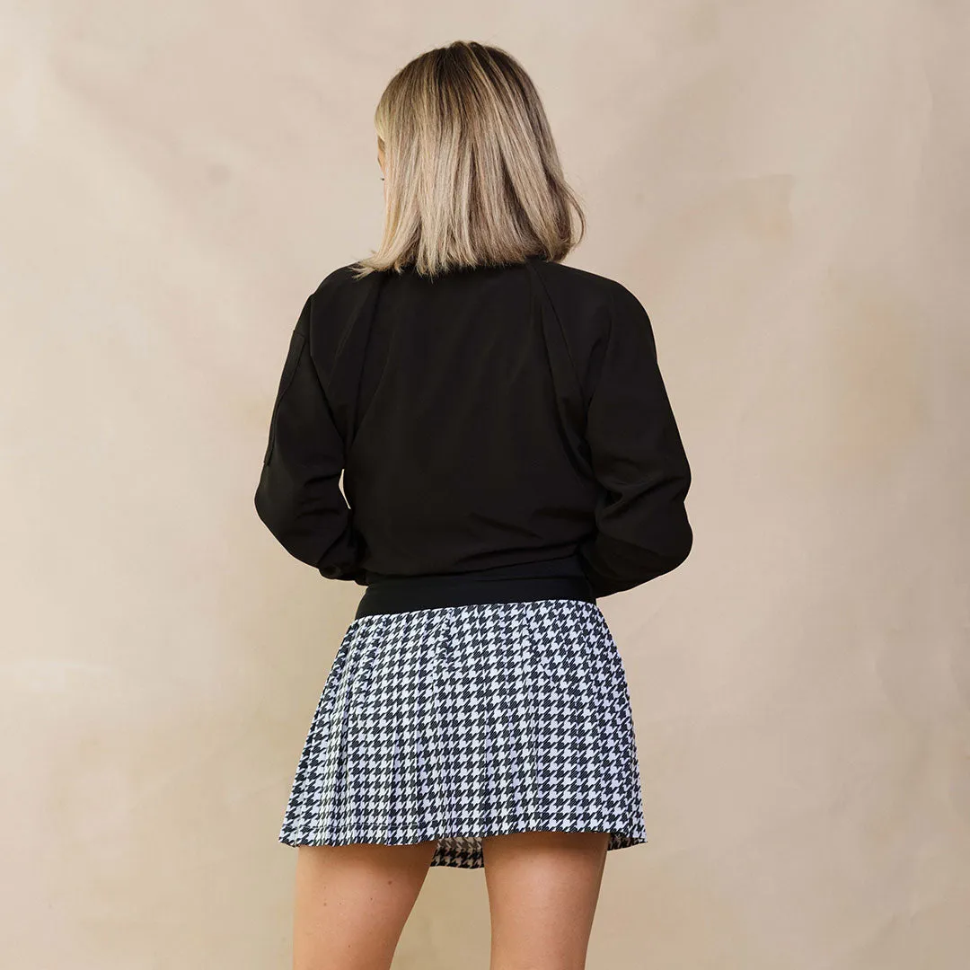 Tie Breaker Tennis Skirt, Houndstooth